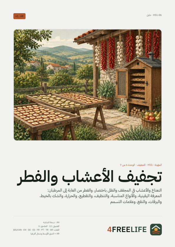 تجفيف الأعشاب والفطر