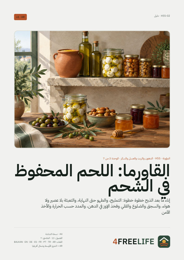 القاورما: اللحم المحفوظ في الشحم