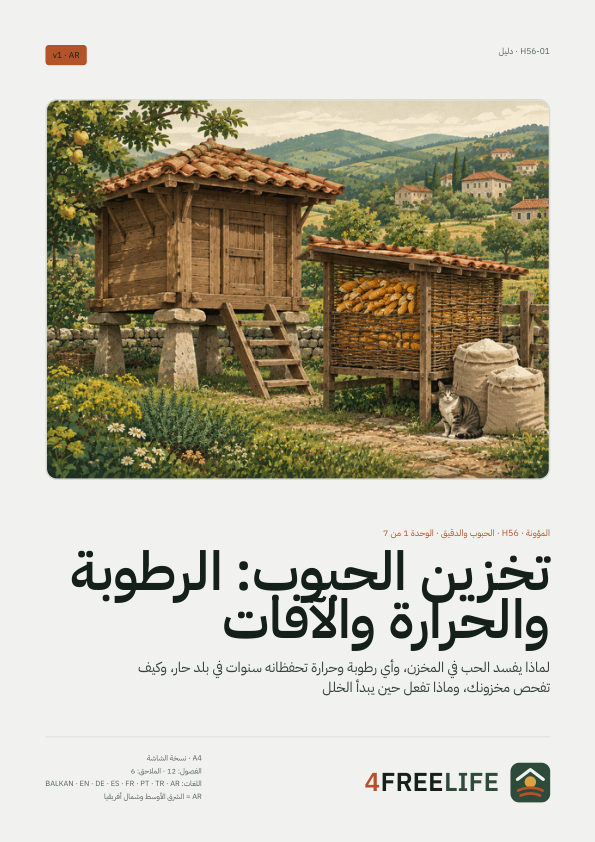 تخزين الحبوب: الرطوبة والحرارة والآفات