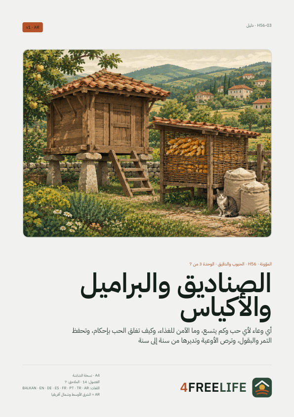 الصناديق والبراميل والأكياس