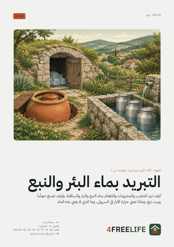 التبريد بماء البئر والنبع