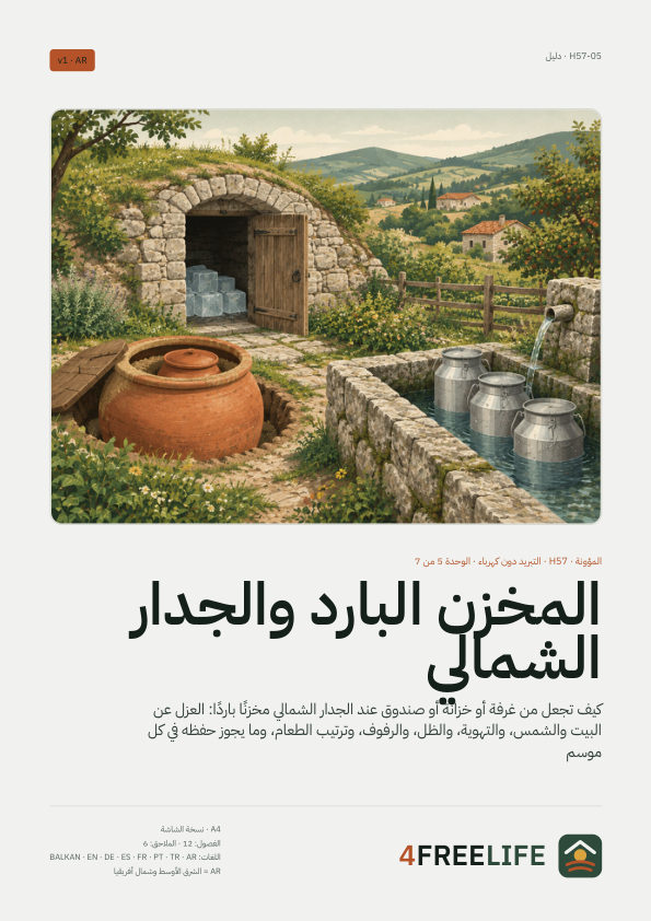 المخزن البارد والجدار الشمالي