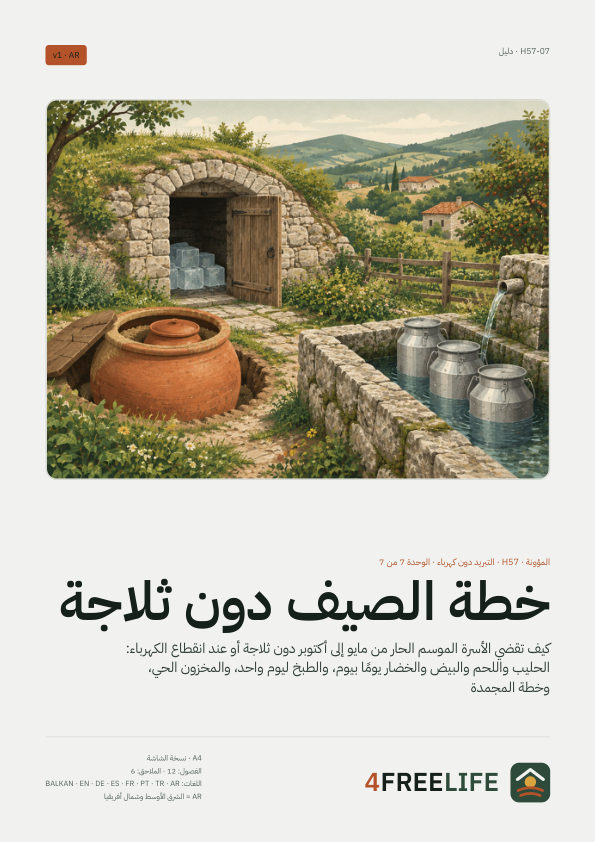 خطة الصيف دون ثلاجة