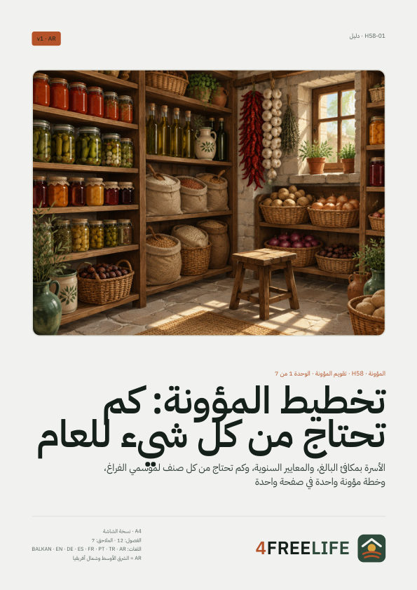 تخطيط المؤونة: كم تحتاج من كل شيء للعام