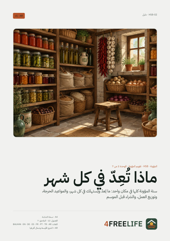 ماذا تُعِدّ في كل شهر