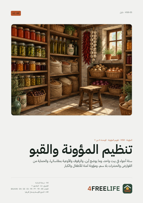 تنظيم المؤونة والقبو