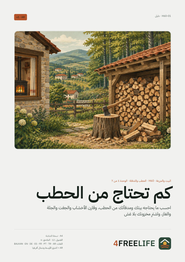 كم تحتاج من الحطب