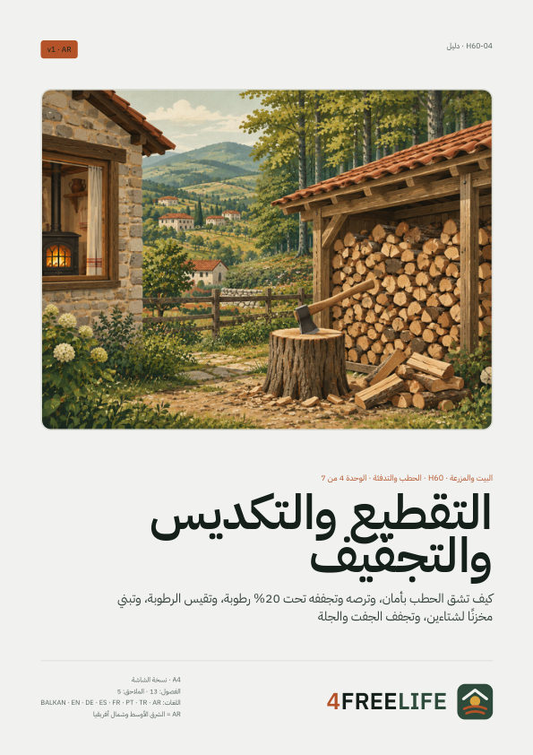 التقطيع والتكديس والتجفيف