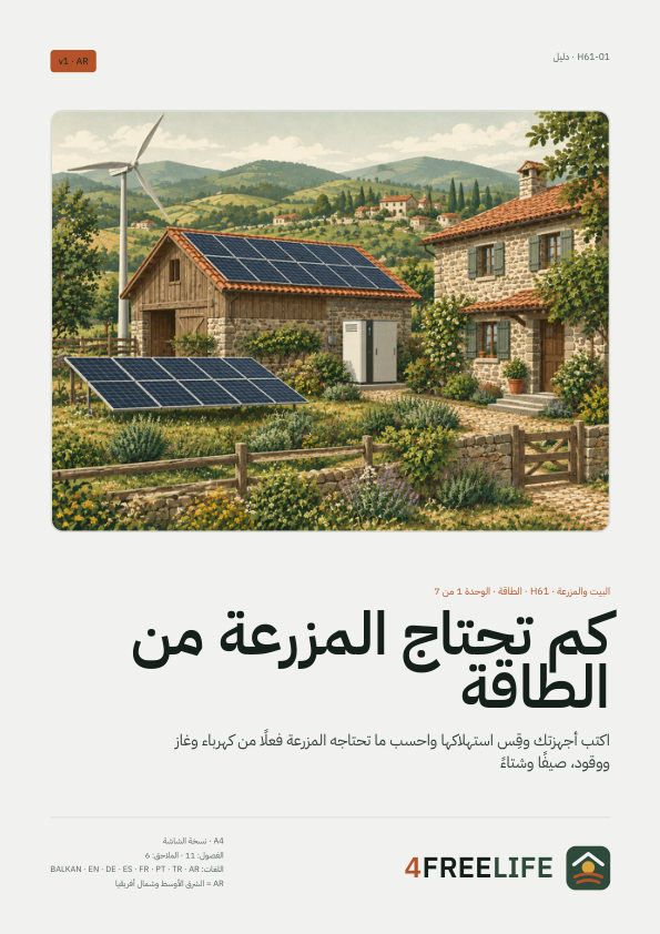 كم تحتاج المزرعة من الطاقة