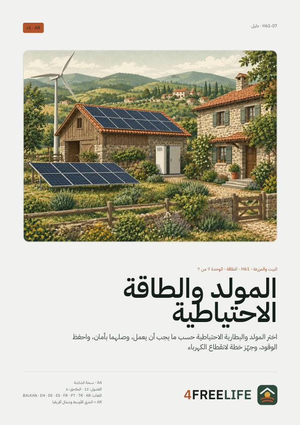 المولد والطاقة الاحتياطية