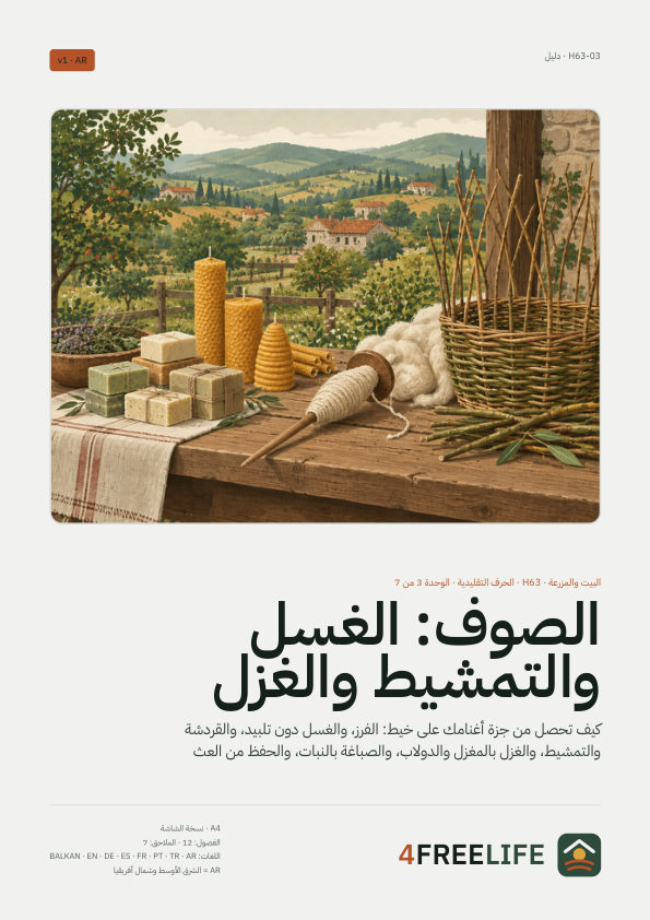 "الصوف: الغسل والتمشيط والغزل"
