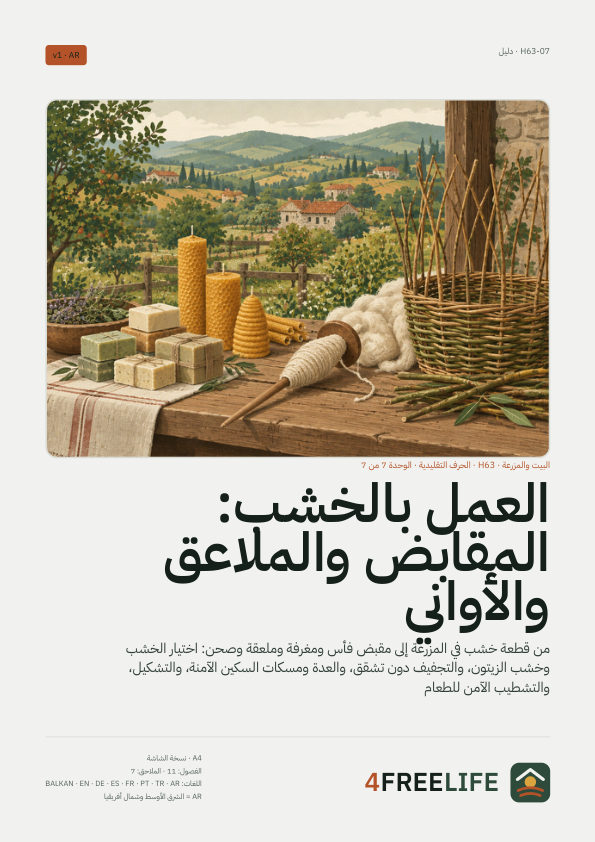 "العمل بالخشب: المقابض والملاعق والأواني"