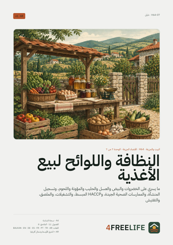 النظافة واللوائح لبيع الأغذية