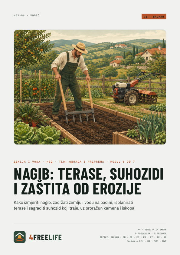 Nagib: terase, suhozidi i zaštita od erozije