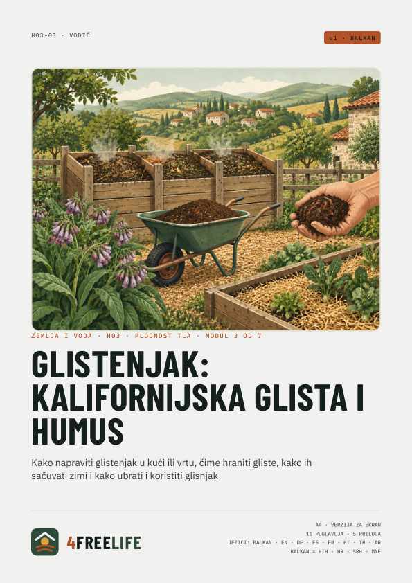 Glistenjak: kalifornijska glista i humus