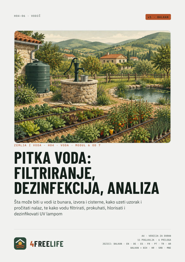Pitka voda: filtriranje, dezinfekcija, analiza