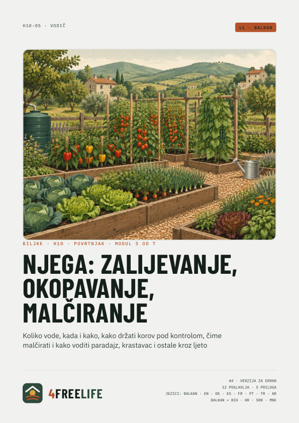 Njega: zalijevanje, okopavanje, malčiranje