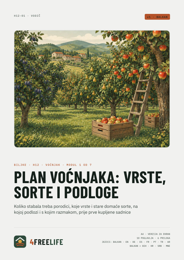 Plan voćnjaka: vrste, sorte i podloge