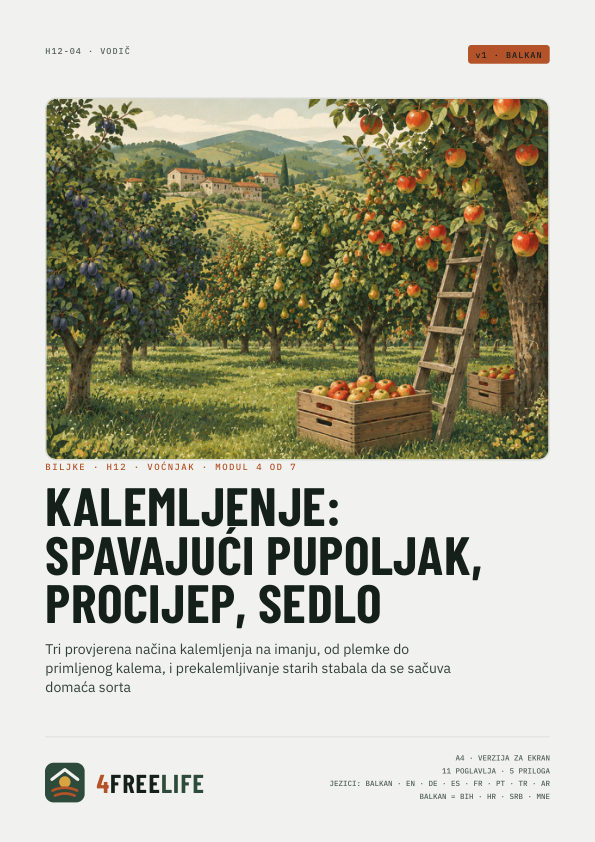 Kalemljenje: spavajući pupoljak, procijep, sedlo