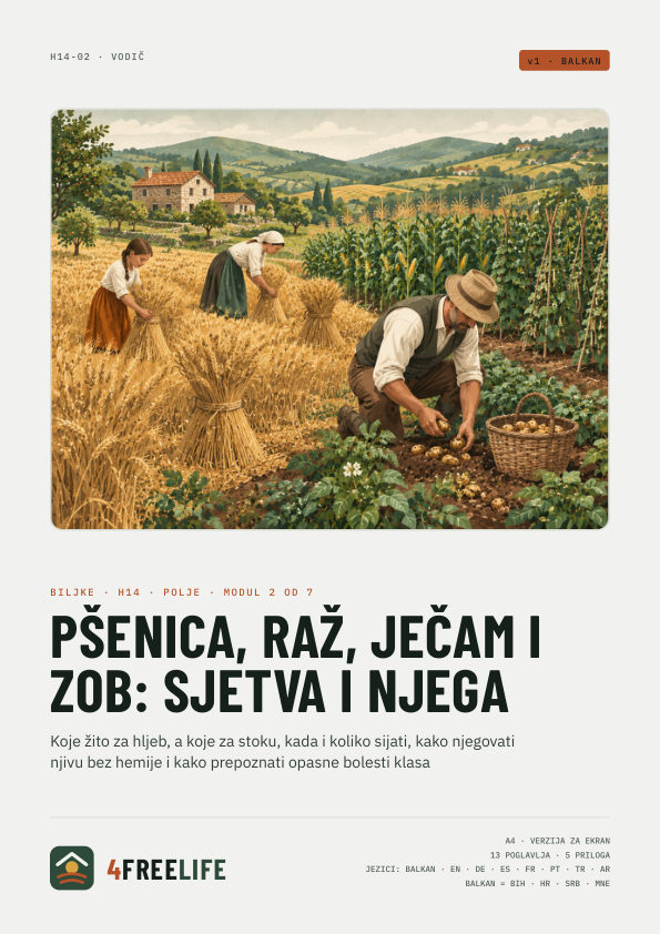 Pšenica, raž, ječam i zob: sjetva i njega