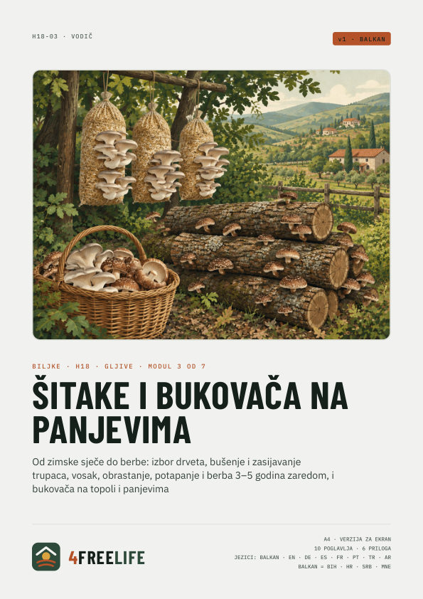 Šitake i bukovača na panjevima