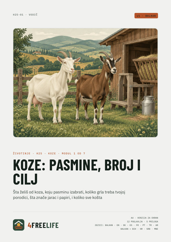 Koze: pasmine, broj i cilj