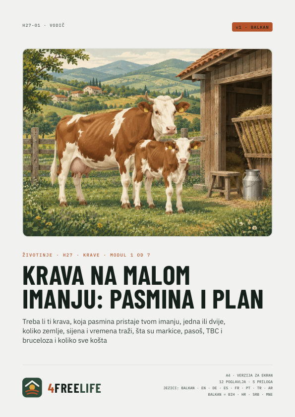 Krava na malom imanju: pasmina i plan