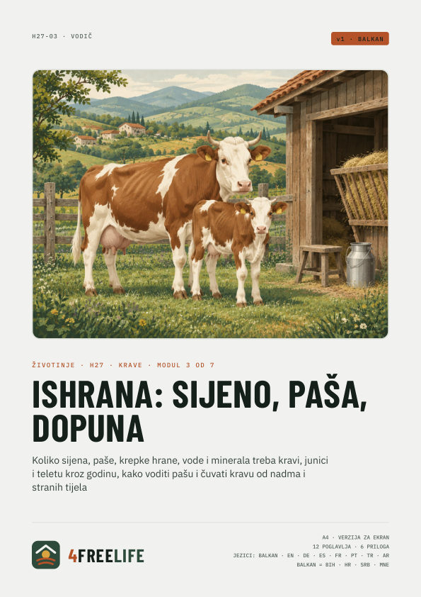 Ishrana: sijeno, paša, dopuna