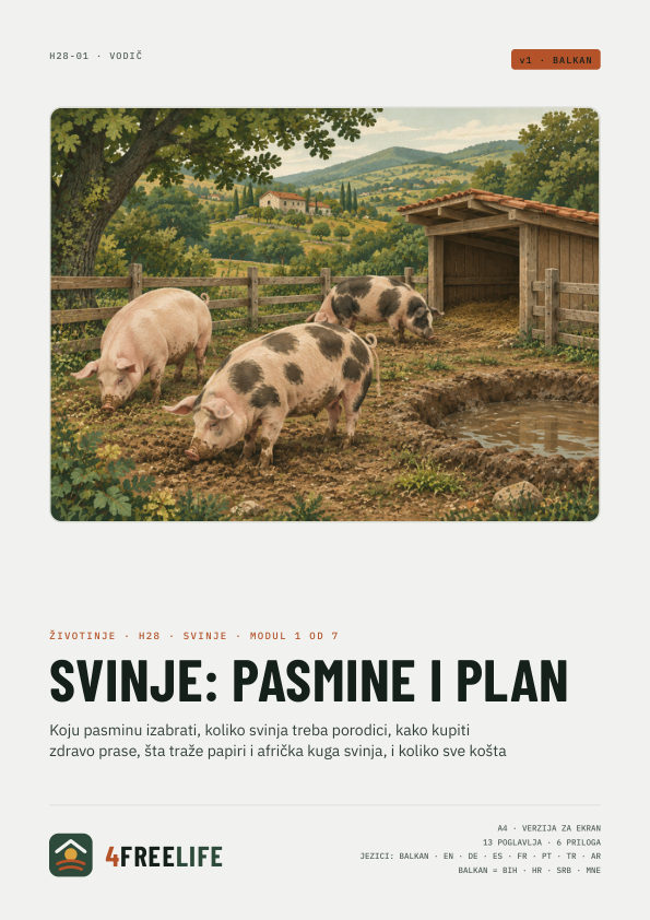 Svinje: pasmine i plan
