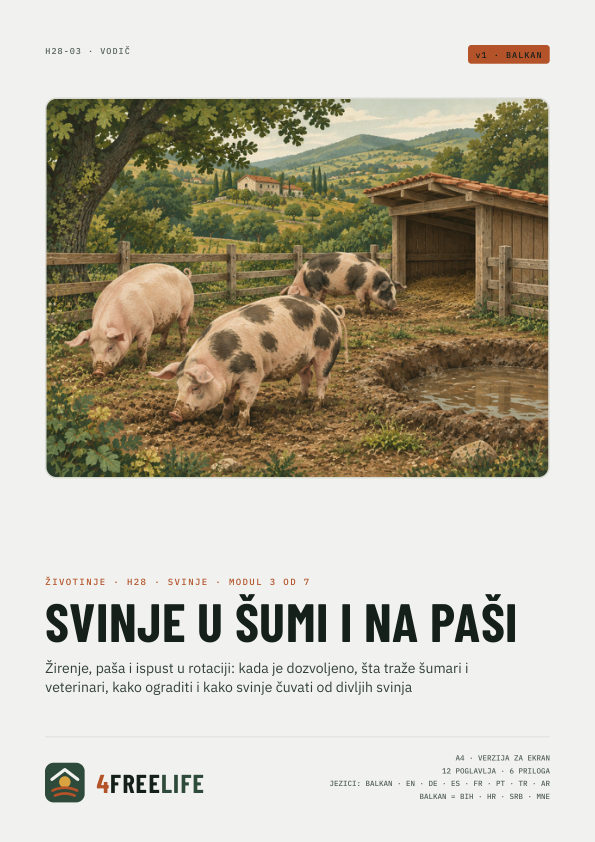 Svinje u šumi i na paši