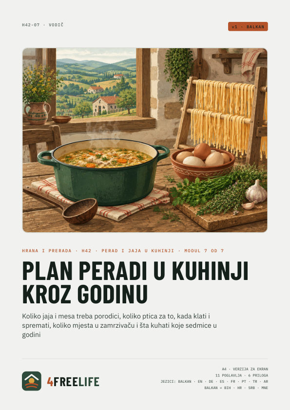 Plan peradi u kuhinji kroz godinu