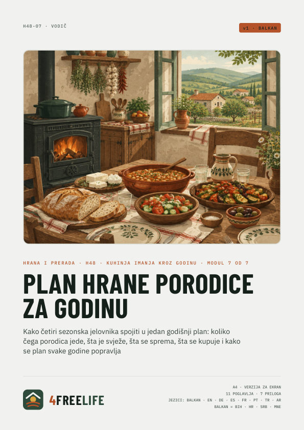 Plan hrane porodice za godinu