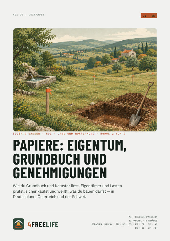 Papiere: Eigentum, Grundbuch und Genehmigungen