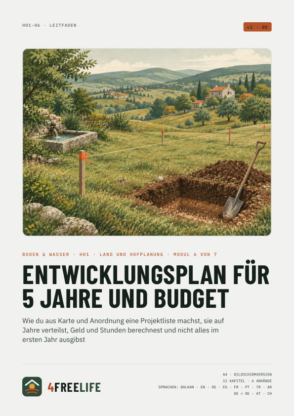 Entwicklungsplan für 5 Jahre und Budget