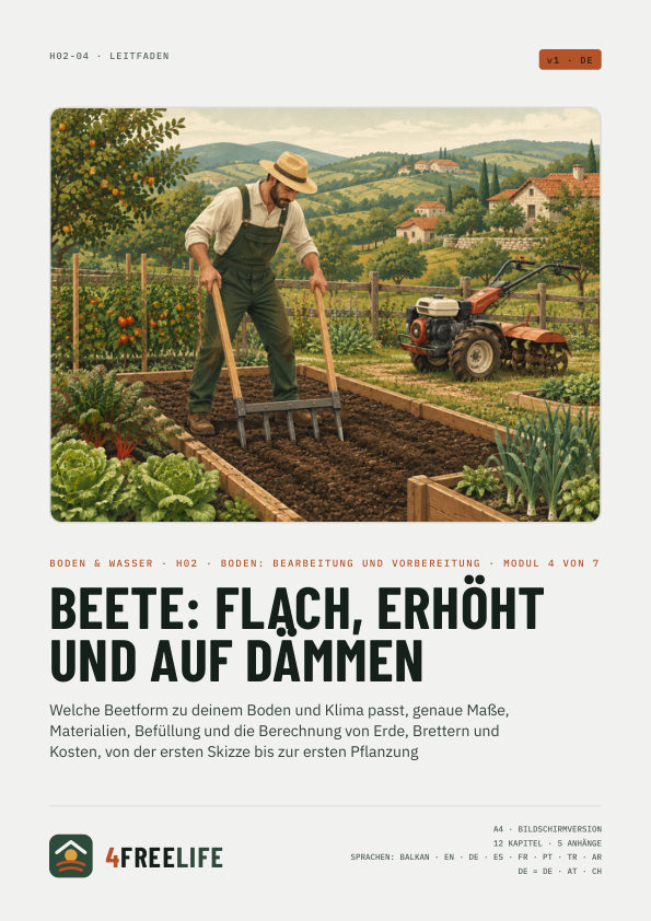 Beete: flach, erhöht und auf Dämmen