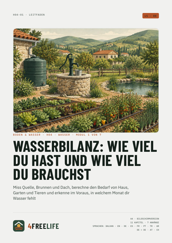 Wasserbilanz: wie viel du hast und wie viel du brauchst