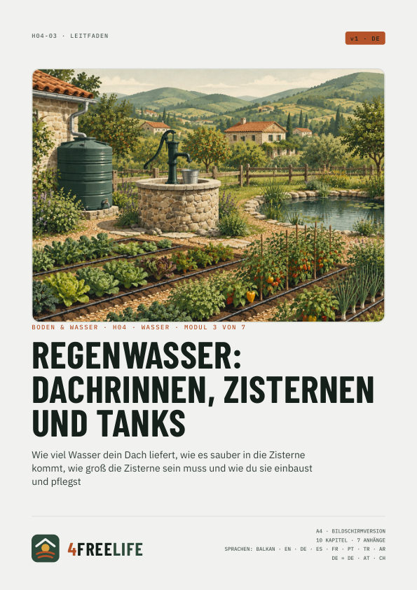 Regenwasser: Dachrinnen, Zisternen und Tanks
