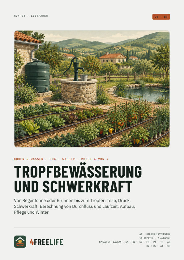 Tropfbewässerung und Schwerkraft