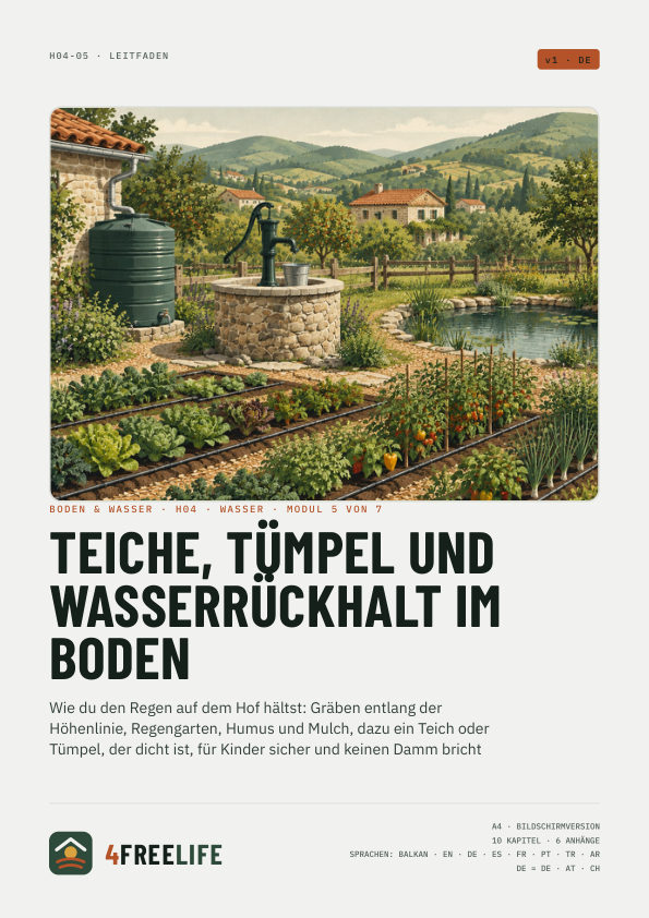 Teiche, Tümpel und Wasserrückhalt im Boden