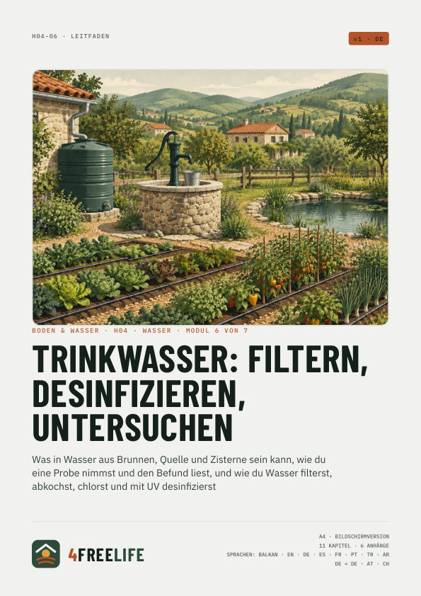 Trinkwasser: filtern, desinfizieren, untersuchen