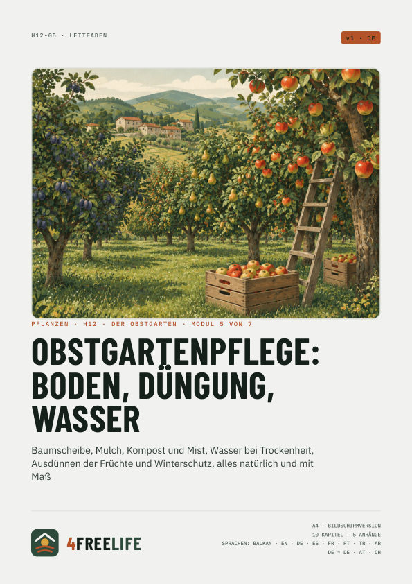 Obstgartenpflege: Boden, Düngung, Wasser