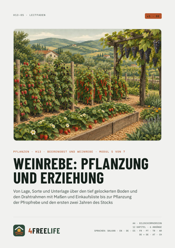Weinrebe: Pflanzung und Erziehung