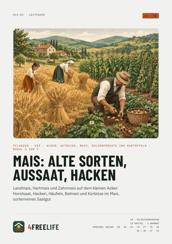 Mais: alte Sorten, Aussaat, Hacken