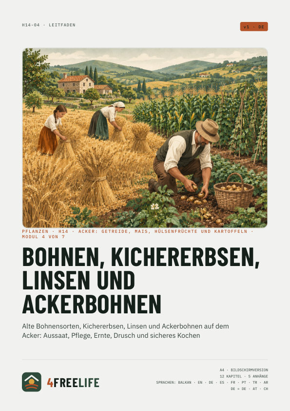 Bohnen, Kichererbsen, Linsen und Ackerbohnen