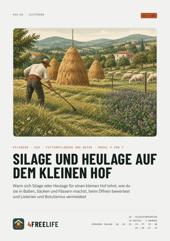 Silage und Heulage auf dem kleinen Hof