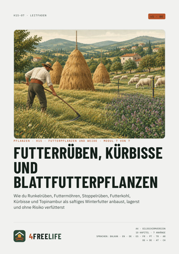 Futterrüben, Kürbisse und Blattfutterpflanzen