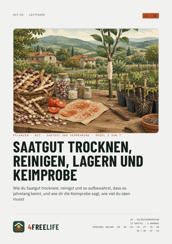 Saatgut trocknen, reinigen, lagern und Keimprobe
