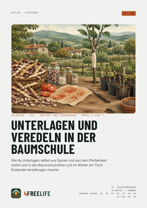 Unterlagen und Veredeln in der Baumschule