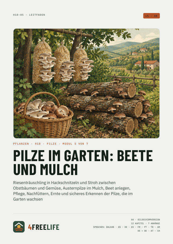Pilze im Garten: Beete und Mulch