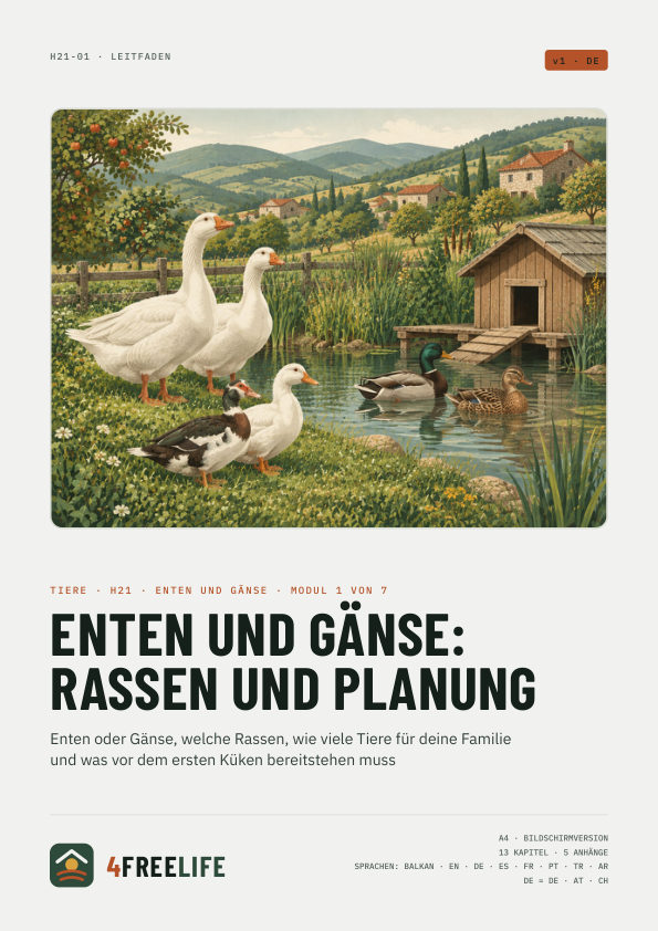 Enten und Gänse: Rassen und Planung